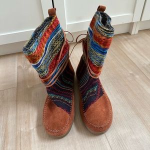 Toms Nepal Boot Cognac Suede NWT